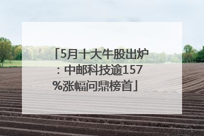 5月十大牛股出炉：中邮科技逾157%涨幅问鼎榜首