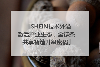 SHEIN技术外溢激活产业生态，全链条共享智造升级密码