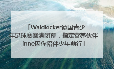 Waldkicker德国青少年足球赛圆满闭幕，指定营养伙伴inne因你陪伴少年前行